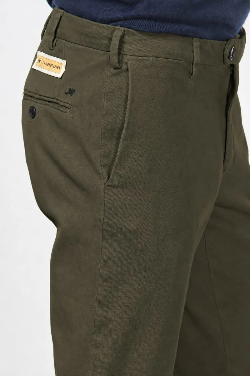 New York pantalon chino homme en twill de coton et cachemire regular fit