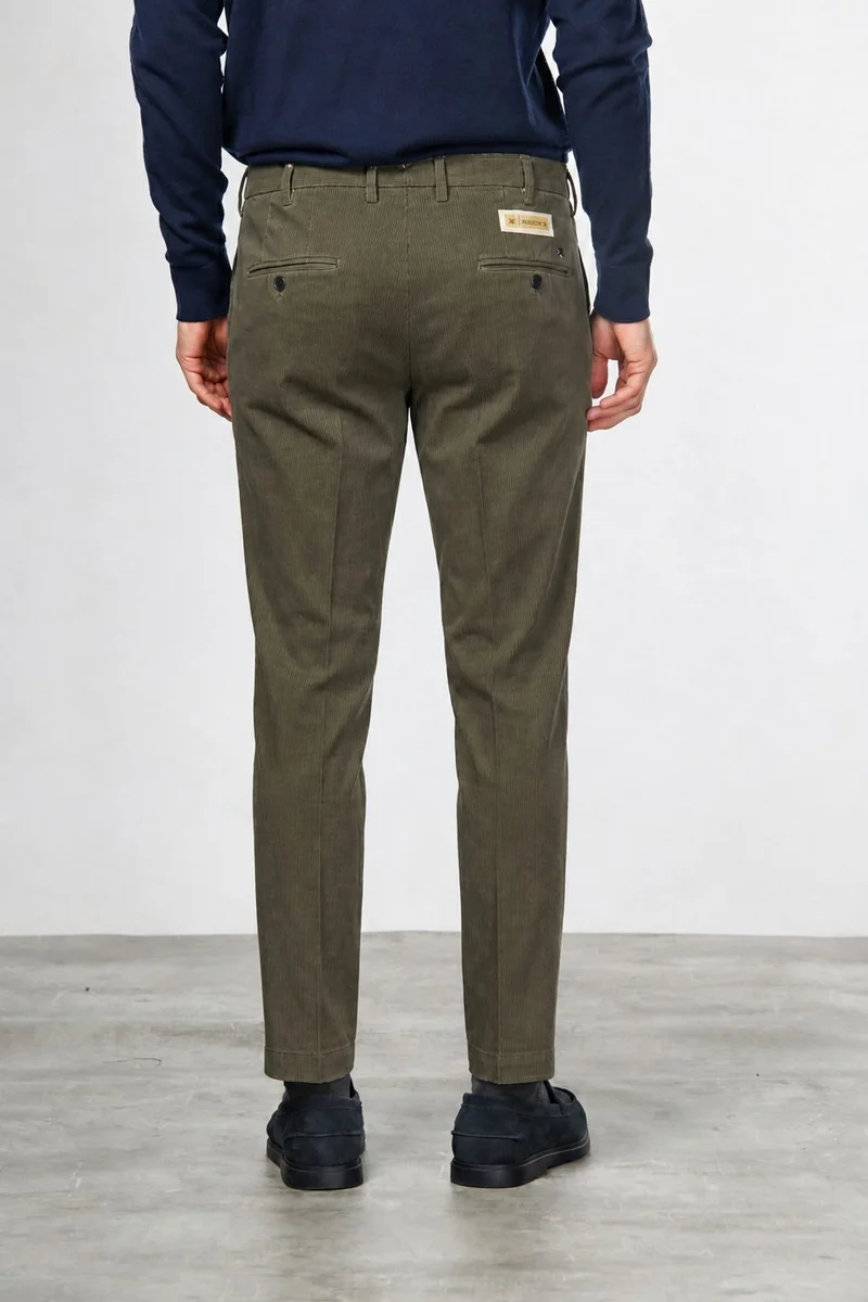 New York pantalon chino homme en twill de coton et cachemire regular fit