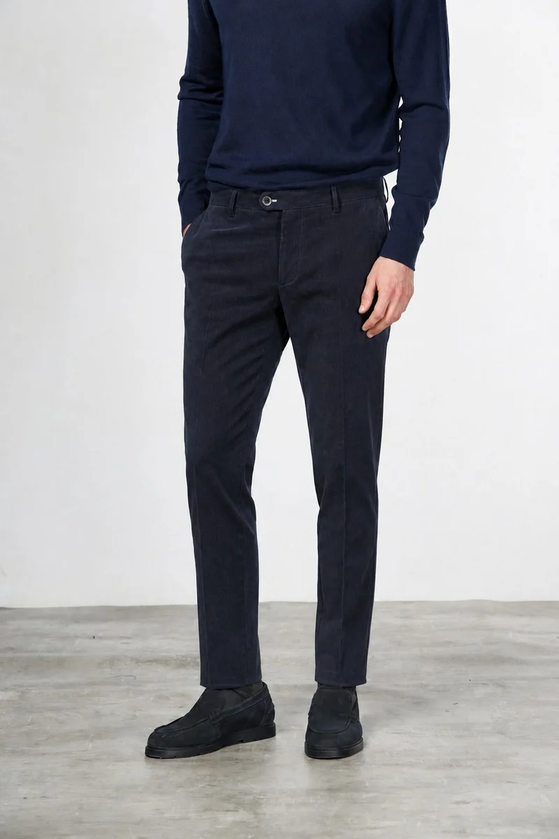 Paris pantalon chino homme en tricotine de coton tapered fit