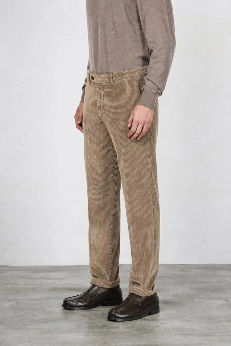 Paris pantalon chino homme en velours à grosses côtes carrot fit