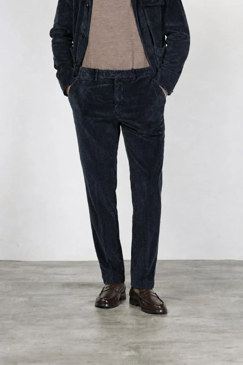 Paris pantalon chino homme en velours à grosses côtes carrot fit