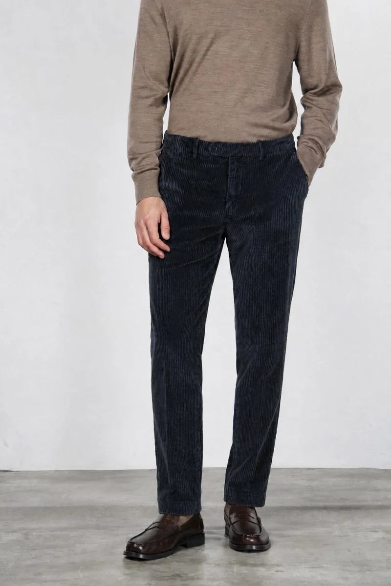 Paris pantalon chino homme en velours à grosses côtes carrot fit