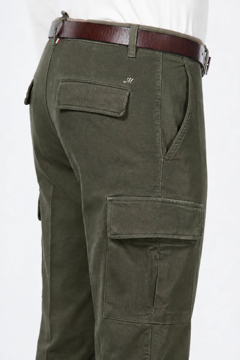 Pantalon cargo Chile homme en coton stretch à trame diagonale regular fit