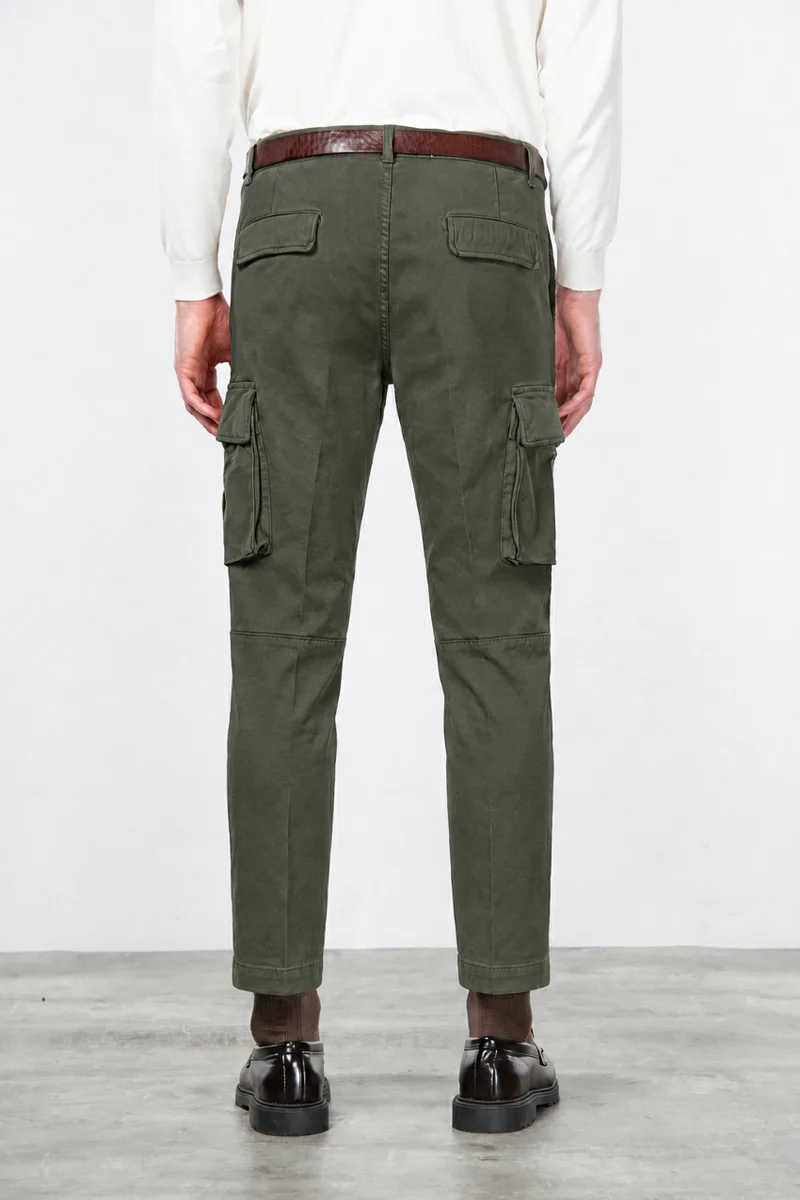 Pantalon cargo Chile homme en coton stretch à trame diagonale regular fit