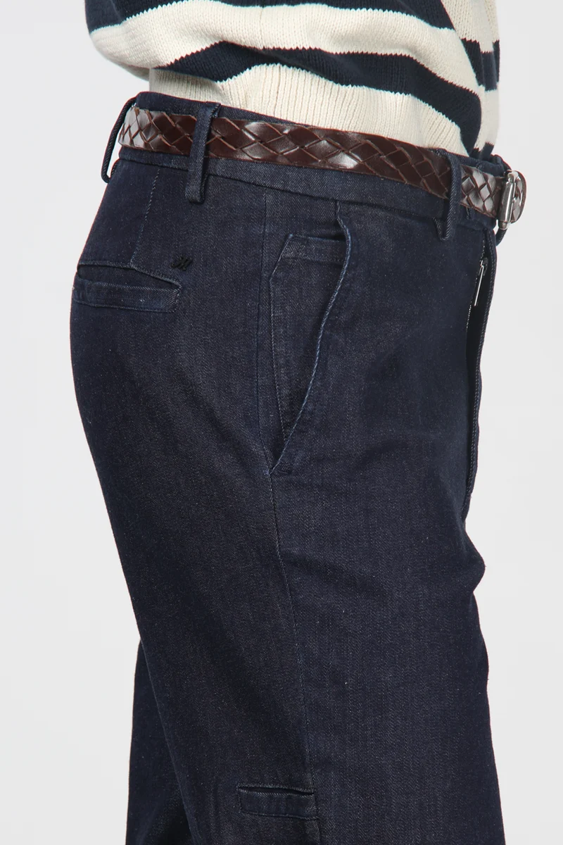 Madison pantalon chino homme en techno denim stretch carrot fit