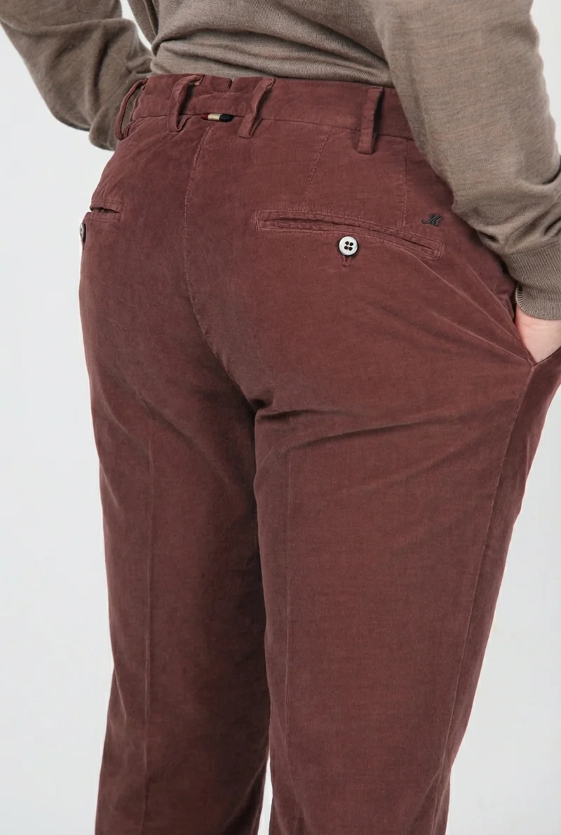 New York pantalon chino homme en velours 2000 raies stretch regular fit