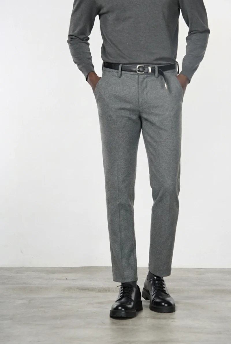 Torino Jog pantalon chino homme en jersey flanelle slim fit
