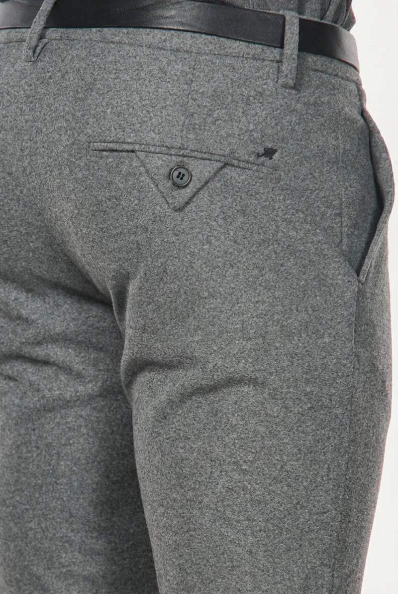 Torino Jog pantalon chino homme en jersey flanelle slim fit