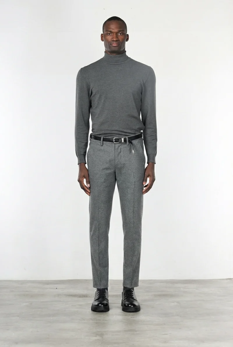 Torino Jog pantalon chino homme en jersey flanelle slim fit