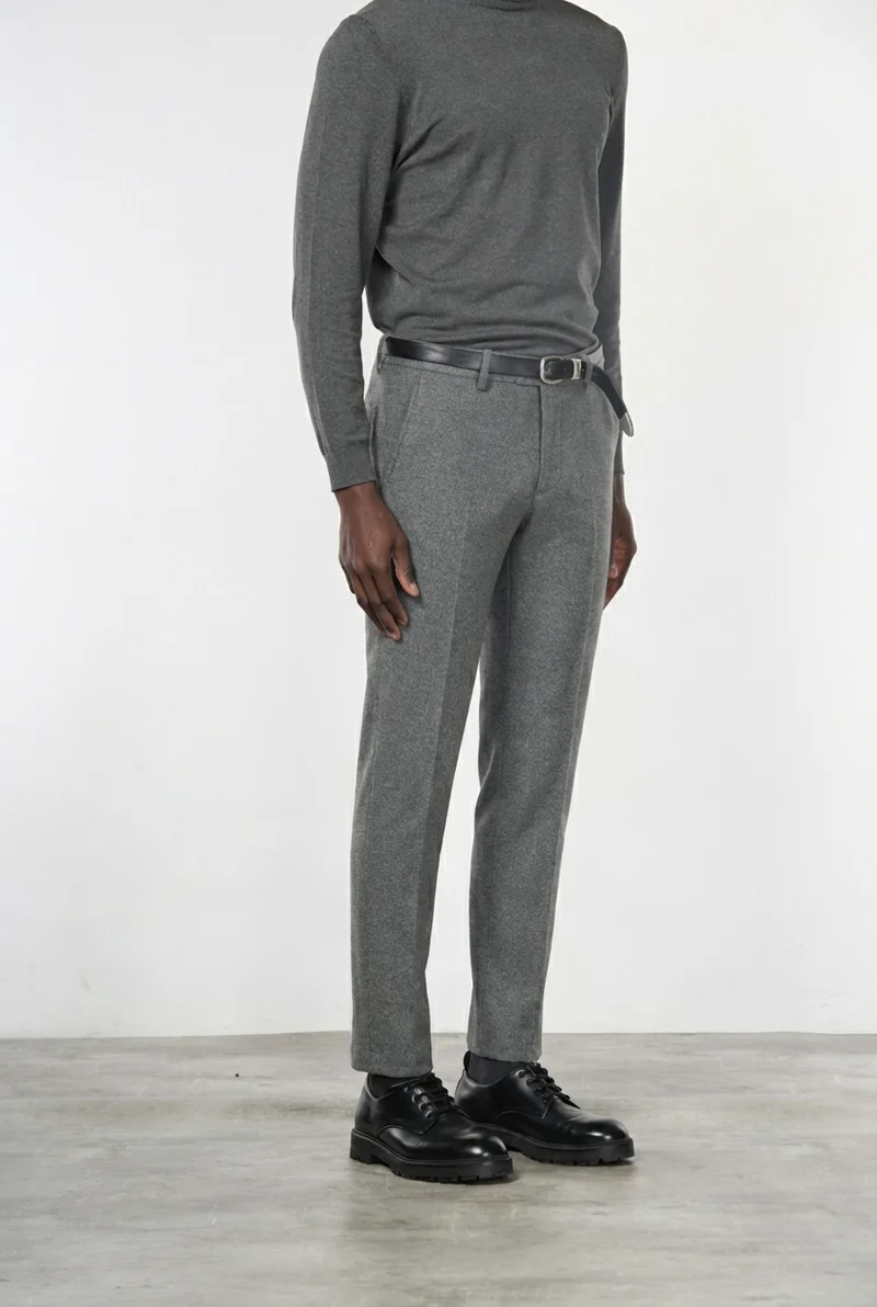 Torino Jog pantalon chino homme en jersey flanelle slim fit