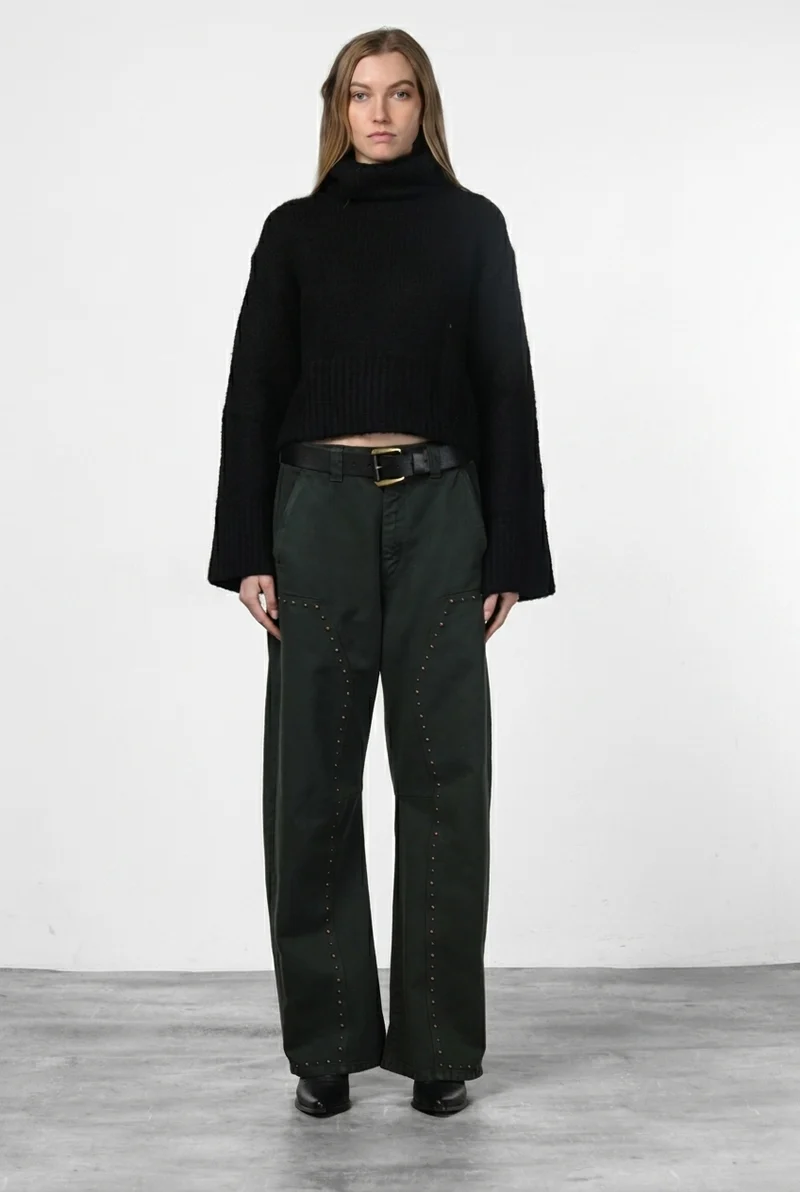 Silvye pantalon chino femme en twill balloon fit