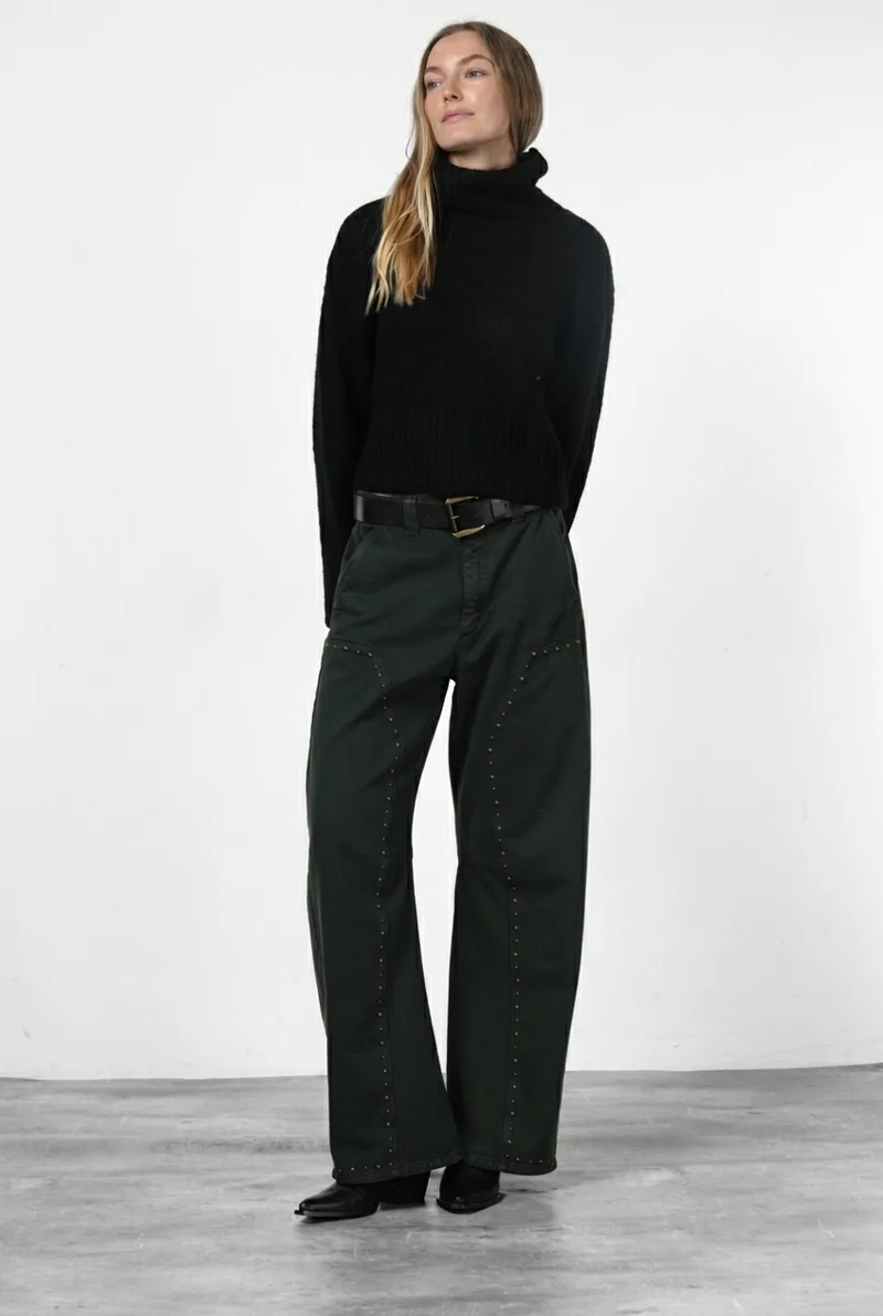 Silvye pantalon chino femme en twill balloon fit