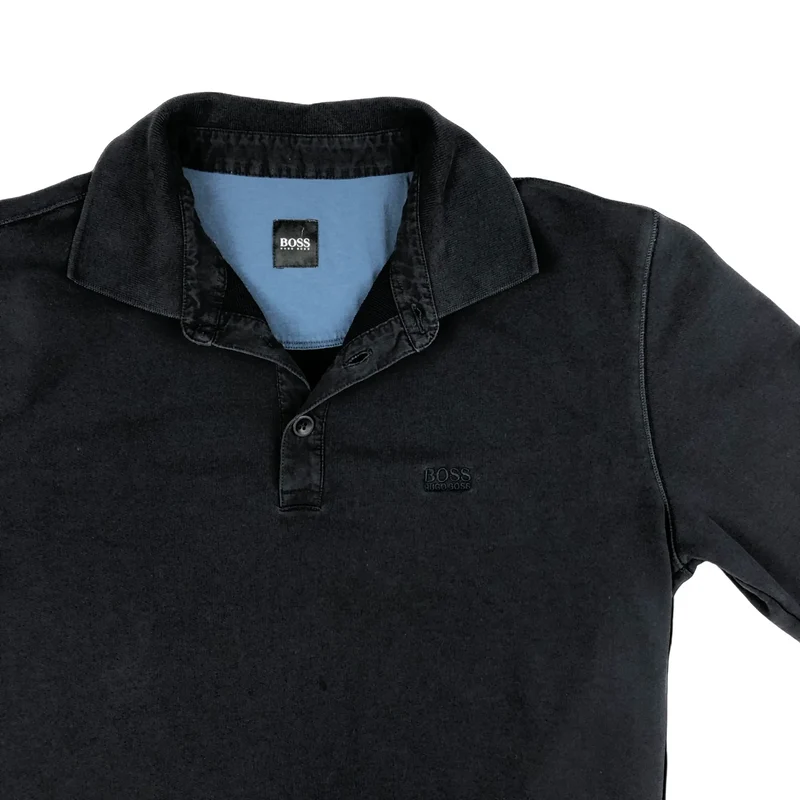 Vintage Hugo Boss Black Collar Sweatshirt L