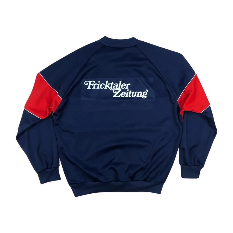 Vintage 70s Puma "FC Rheinfelden" Red and Navy Sweatshirt XL