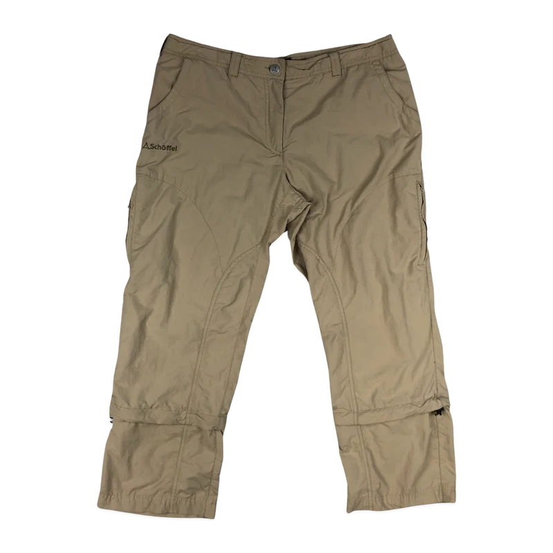 Vintage Schoffel Beige Zip-off Cargo Trousers 16