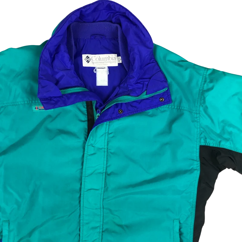 Vintage Columbia Teal Raincoat 3XL