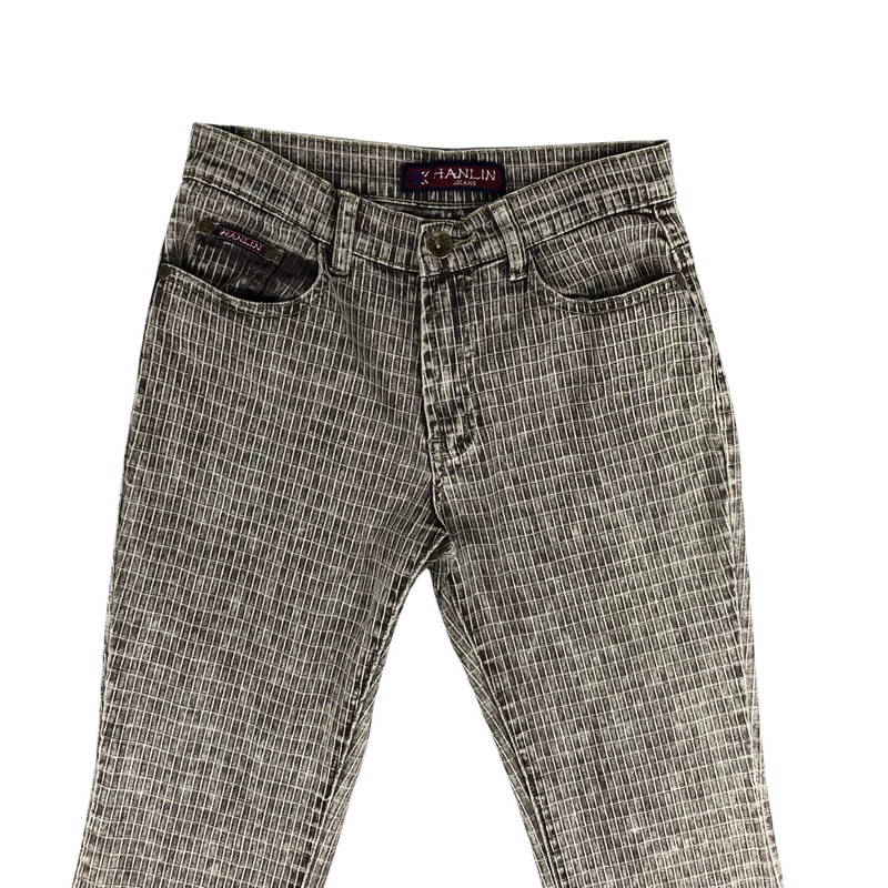 Vintage Textured Flared Trousers 27W 29L