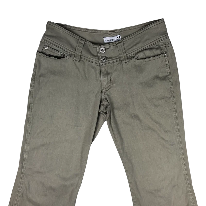 Vintage Flared Beige Trousers 30W 31L