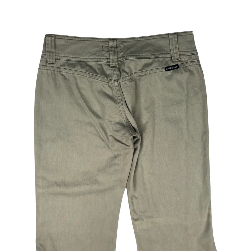 Vintage Flared Beige Trousers 30W 31L