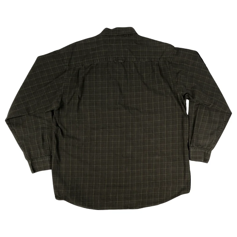 Vintage Columbia Brown Checked Plaid Long Sleeve Button Up Casual Shirt