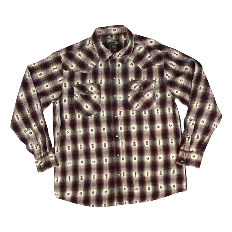 Vintage C. E. Schmidt Aztec Pattern Flannel Shirt XL