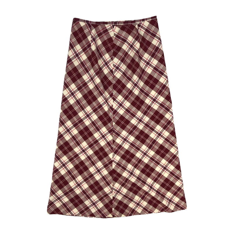 Vintage Red and White Plaid Pencil Skirt 8