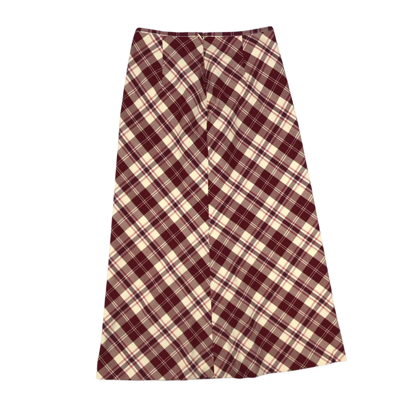Vintage Red and White Plaid Pencil Skirt 8