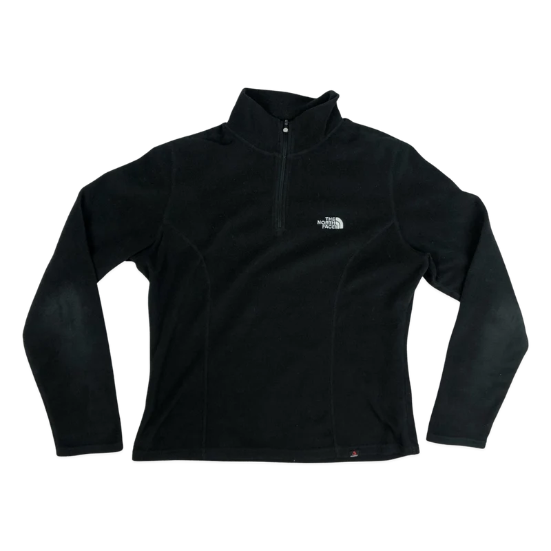 Vintage The North Face Black 1/4-zip Fleece 16