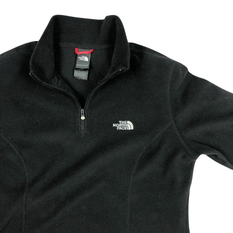 Vintage The North Face Black 1/4-zip Fleece 16