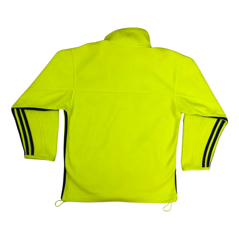Vintage Y2K Adidas Yellow and Blue Zip-up Fleece L