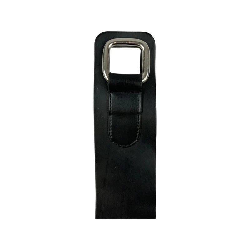 Vintage 90s Black Square Buckle Leather Belt