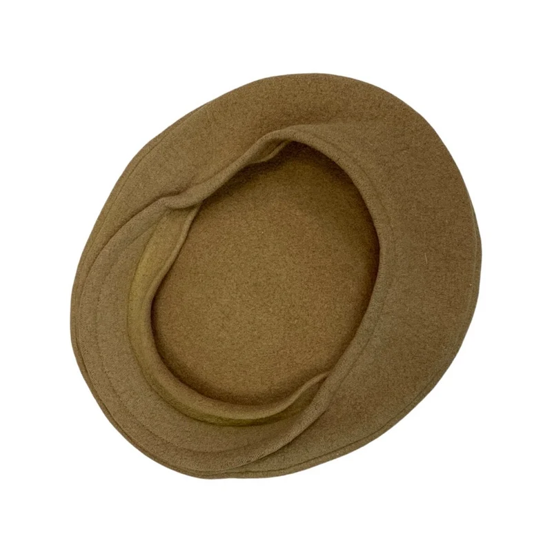 Vintage Green Brown Wool Flat Cap