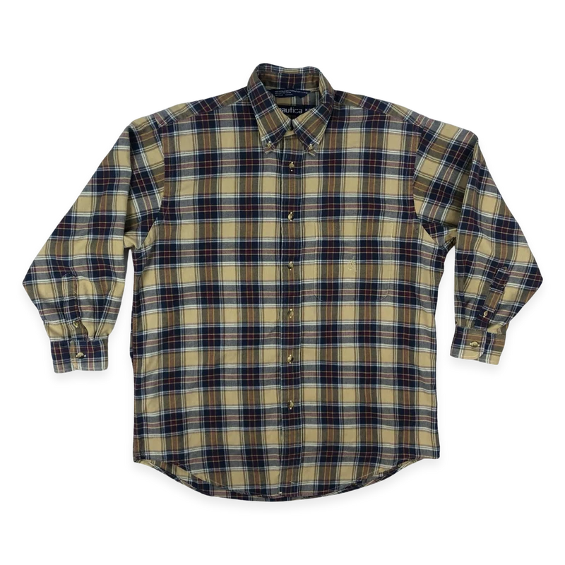 Vintage Nautica Plaid Flannel Shirt L