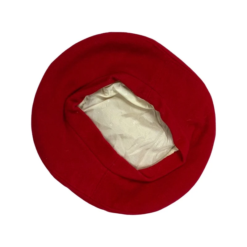Vintage 80s Red Beret