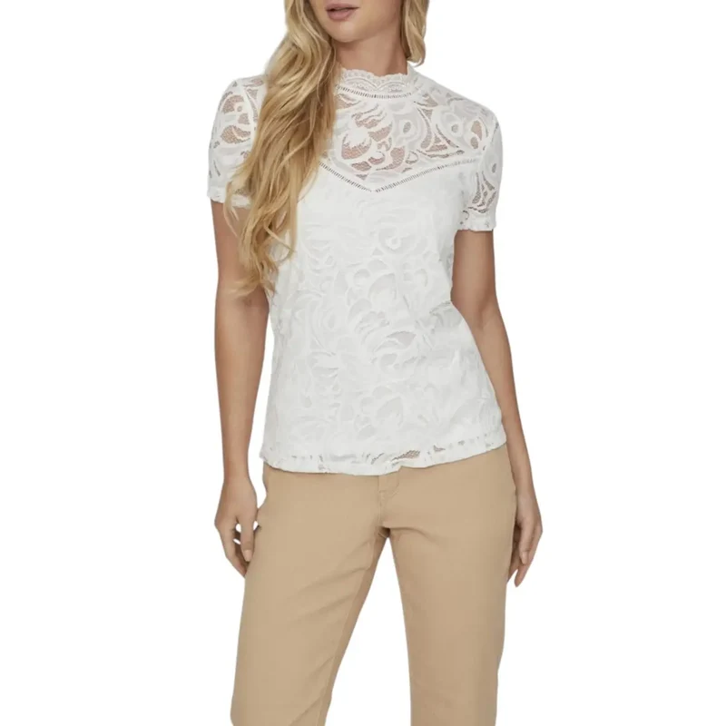 Vila Clothes T-Shirt blanc à imprimé ludique pour femme