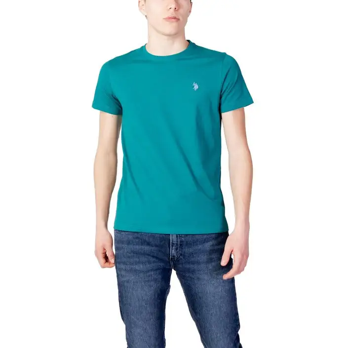 US Polo Assn - T-shirt vert pour hommes pour le printemps et l'été