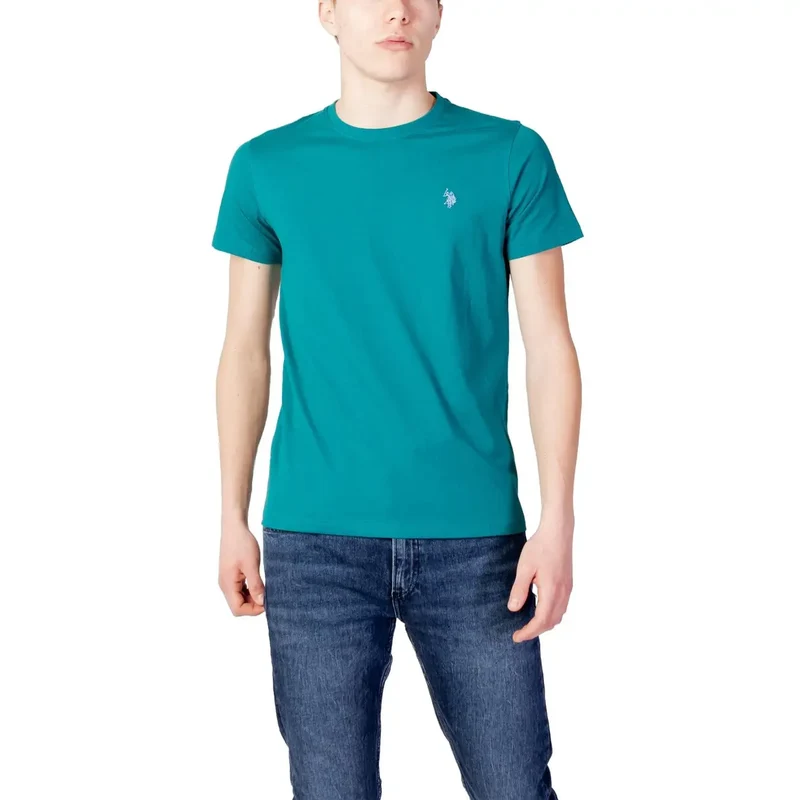 US Polo Assn - T-shirt vert pour hommes pour le printemps et l'été