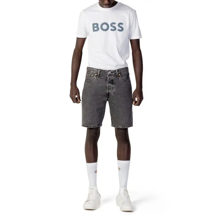 Short en coton noir de Levis pour hommes pour le printemps et l'été