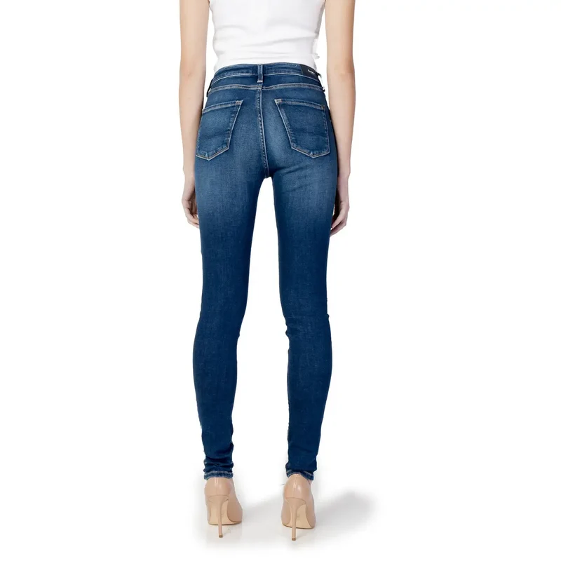 Pepe Jeans Femme Denim bleu à effet usé