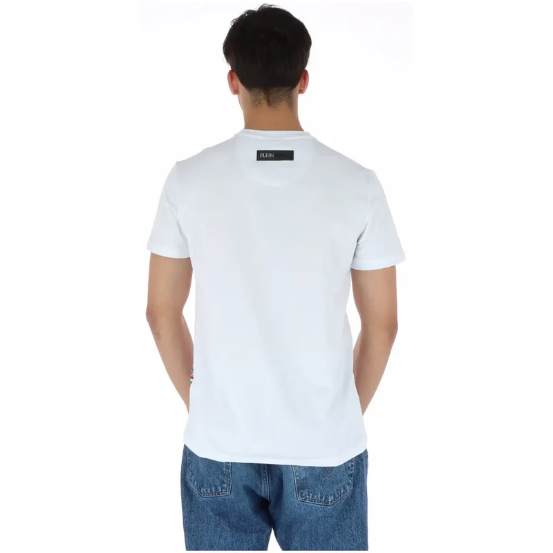 Plein Sport Men's White Printed Short Sleeve T-Shirt