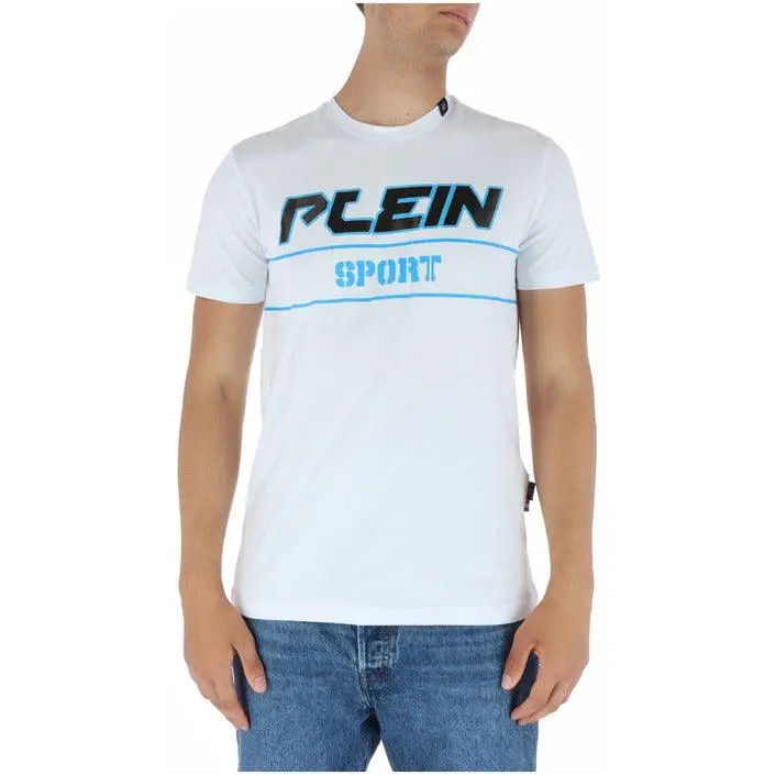 Plein Sport Men's White Short-Sleeve T-Shirt with Print