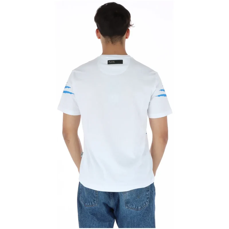 Plein Sport Men's White Short-Sleeve Round Neck T-Shirt