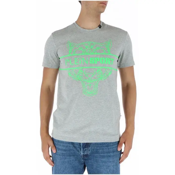 Plein Sport Hommes T-Shirt Col rond imprimé noir