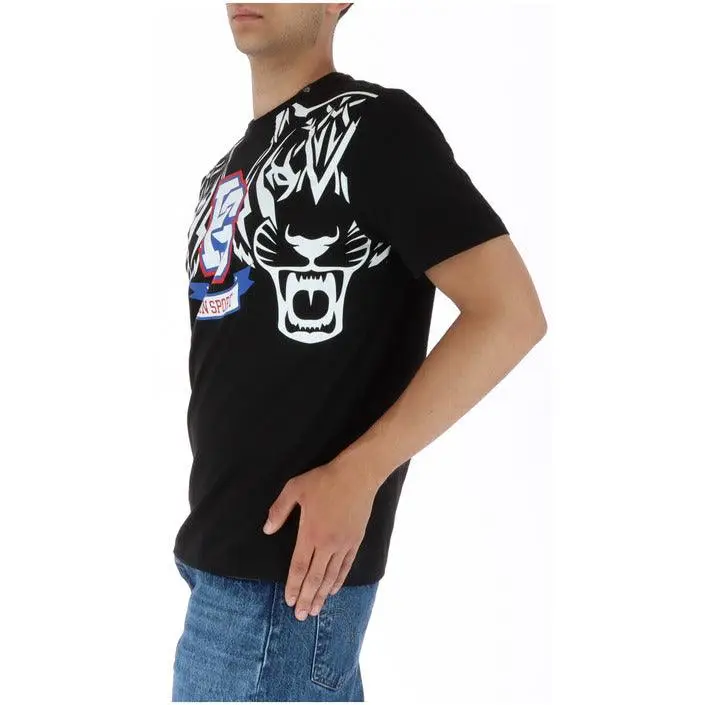 Plein Sport Hommes T-Shirt Col rond imprimé noir