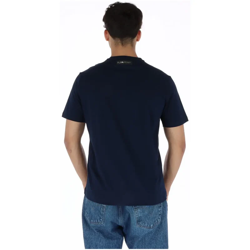 Plein Sport Men's Blue Printed Cotton T-Shirt
