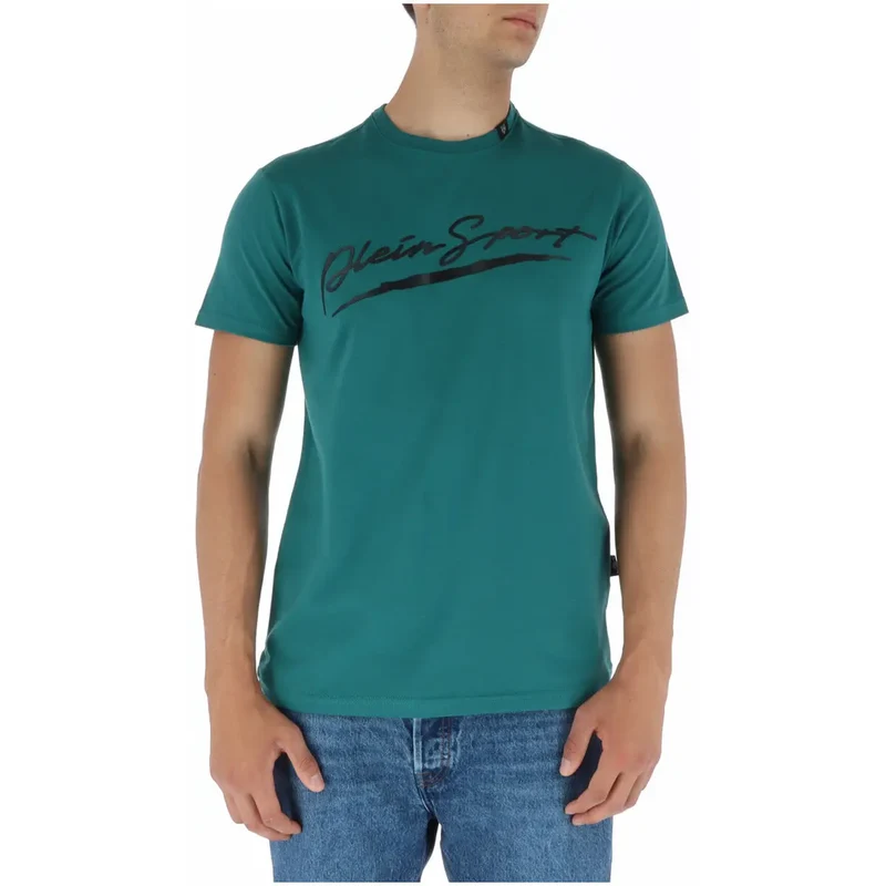Plein Sport Hommes T-Shirt col rond imprimé vert