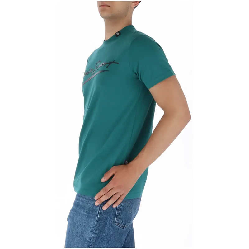 Plein Sport Hommes T-Shirt col rond imprimé vert