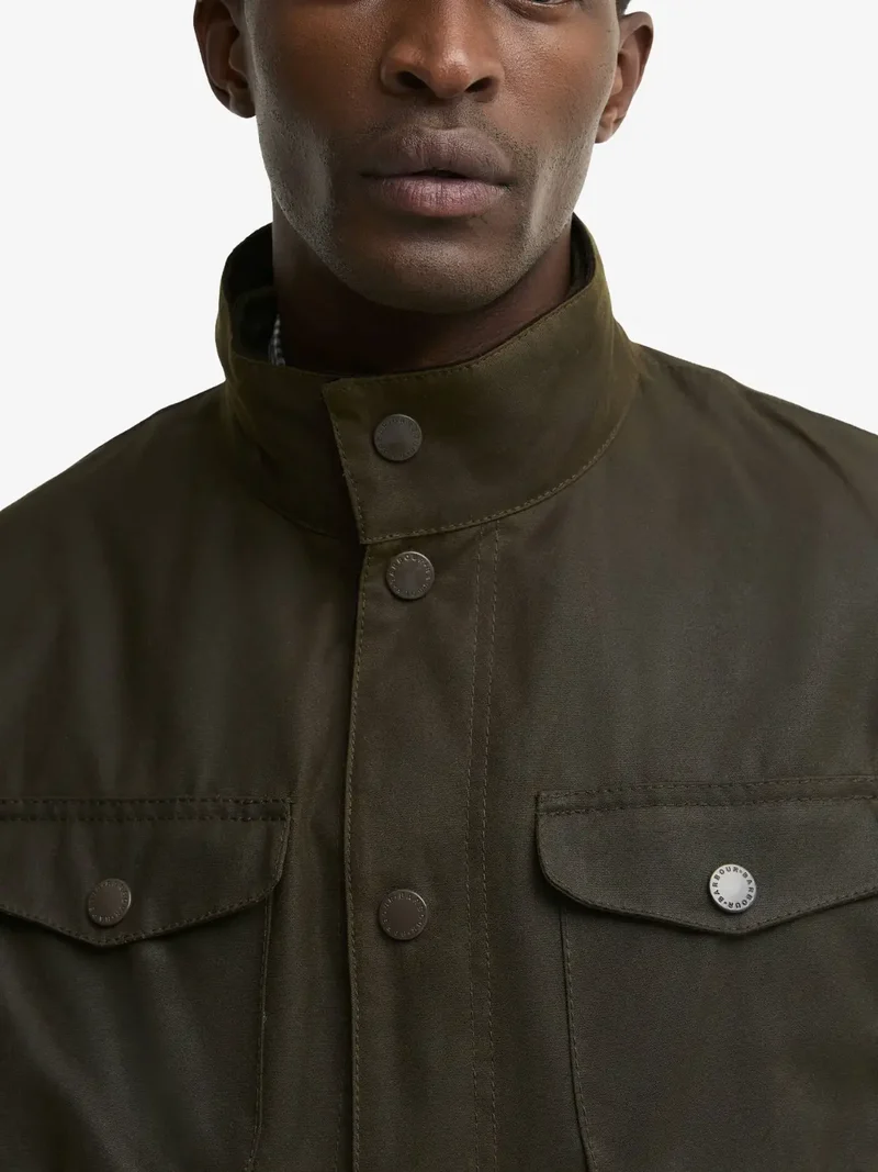 Veste huilée Ogston Barbour kaki en coton ciré
