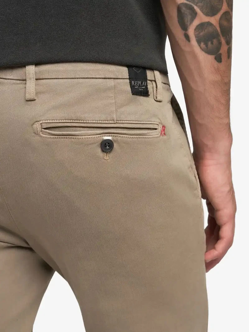 Pantalon chino Replay beige