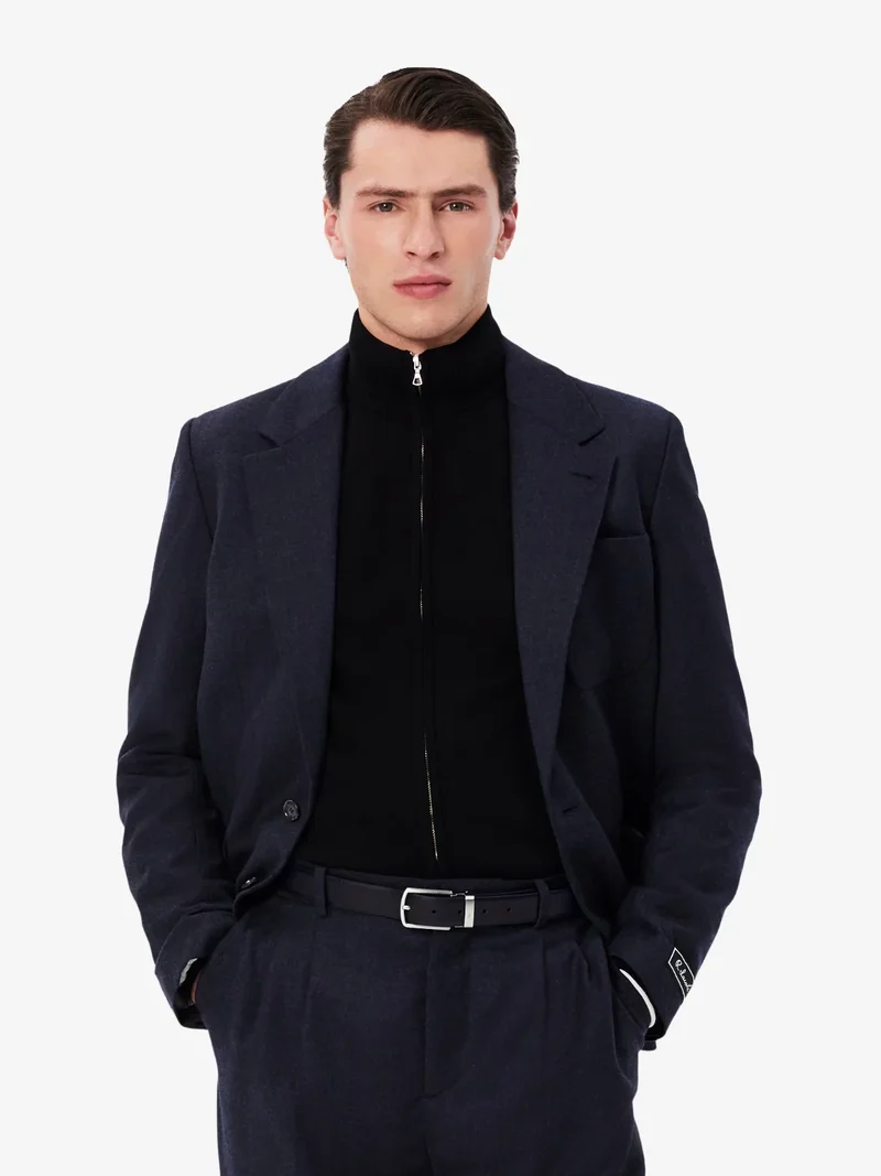 Coffret ceinture 2 boucles Lacoste en cuir noir